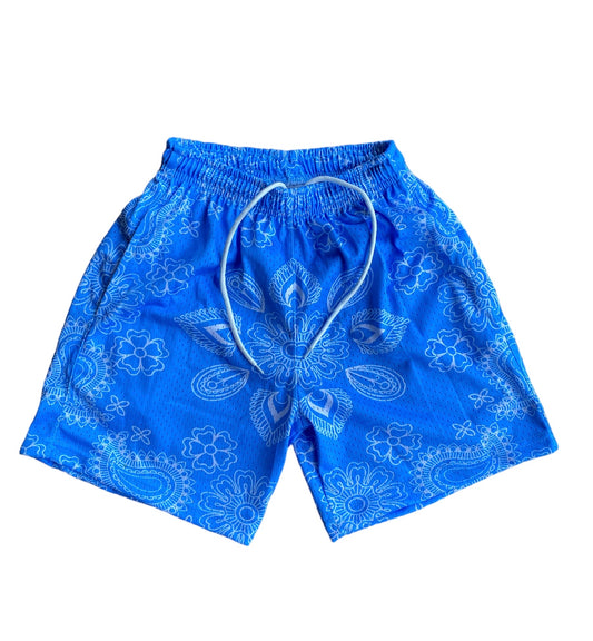 UNC Blue Paisley Shorts
